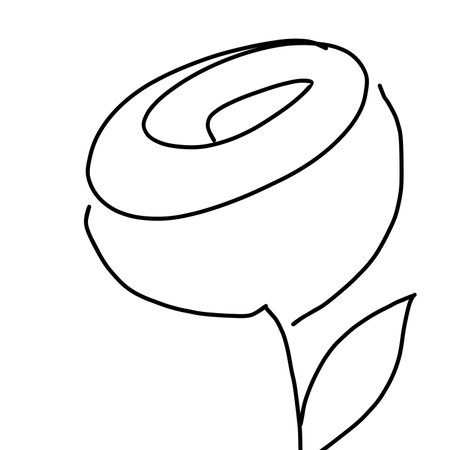 Rose flower icon. Outline illustration of rose flower vector icon for webの写真素材