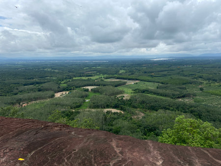 Aerial view of Phu Kradueng National Park, Thailandの写真素材