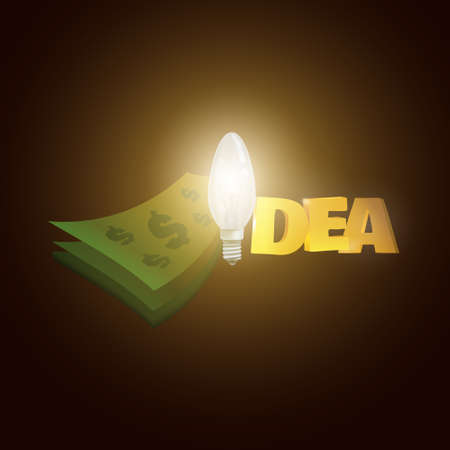 Money and word idea, business ideas solutions creativity concept background.のイラスト素材