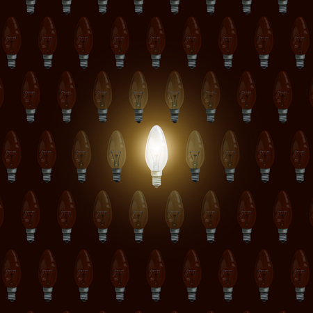 Idea concept. illustration on black background.のイラスト素材