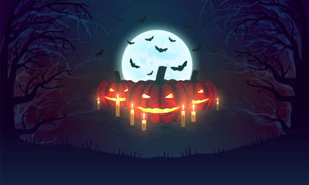 Halloween design with pumpkins.のイラスト素材