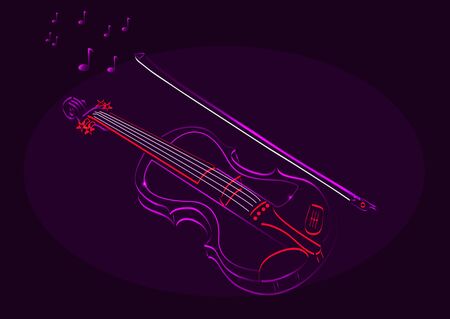 Electric violinのイラスト素材