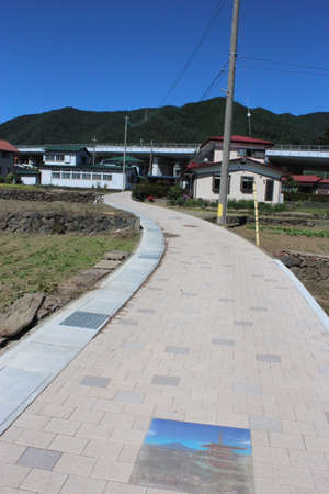 Road to Chureito Pagoda and Fuji-San viewの写真素材