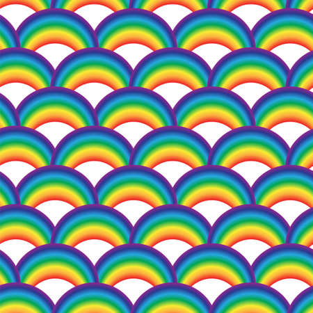 Seamles geometric pattern with colorful rainbows for textile. Raster.の写真素材