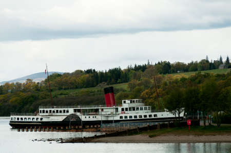 The Maid of the Loch is a historic steamship moored at Loch Lomond Scotland