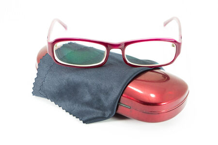 glasses isolated on a white backgroundの写真素材