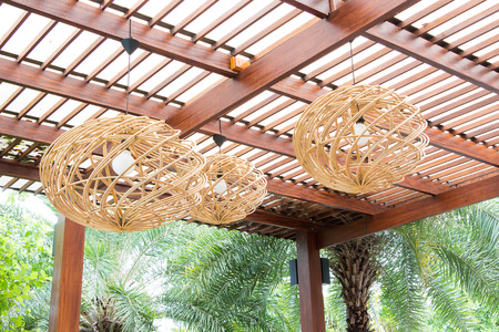 Lighting in gardenの写真素材