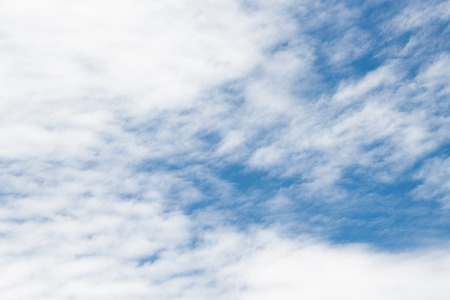 blue sky with cloud closeupの写真素材