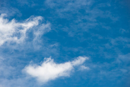 blue sky with cloud closeupの写真素材