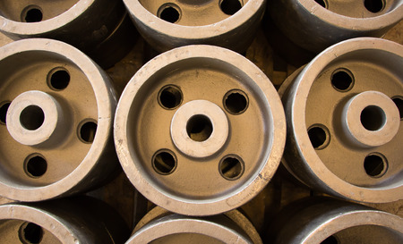 before Railway wheels wagon. Behind the wheel.の写真素材