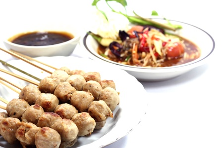 Meatball and sauceの写真素材