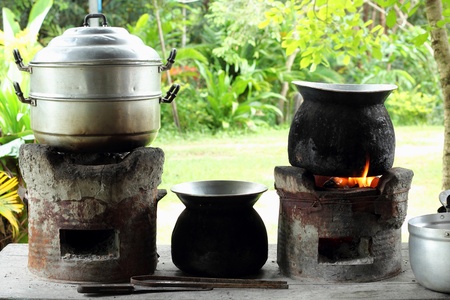 kitchen in rural Thailandの写真素材