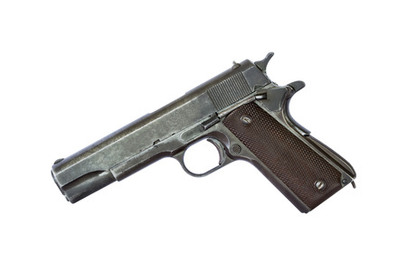 pistol on white background