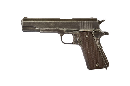pistol on white backgroundの写真素材