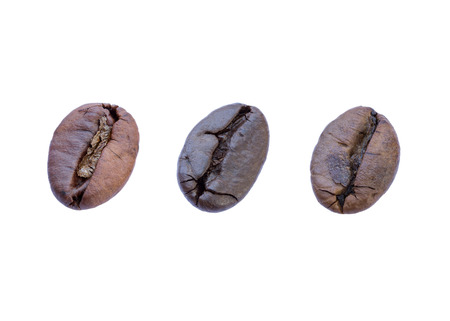 coffee beans on white backgroundの写真素材