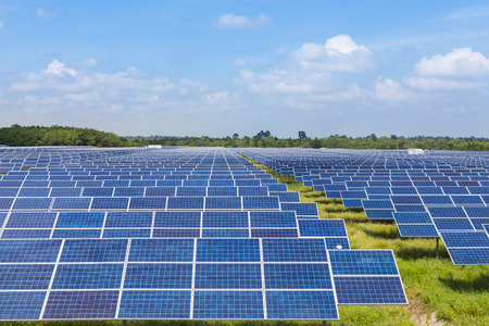 Photovoltaics  module in solar power station