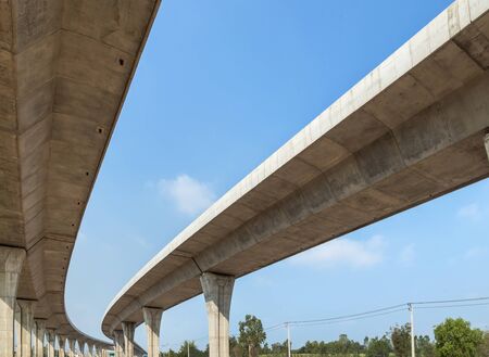 Architecture curve intercity motorway Nakhon Ratchasima Bangpa In to Korat MotorWay in Thailand ...