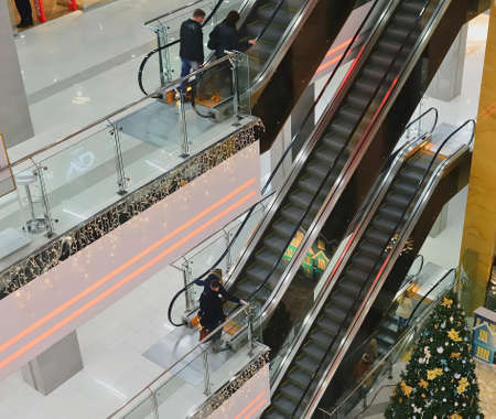 In the shopping center