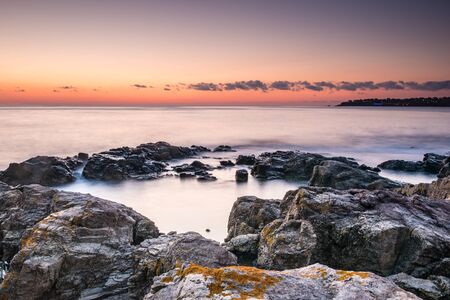 Dawn on the seaの写真素材