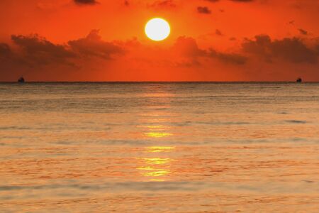 Dawn on the seaの写真素材