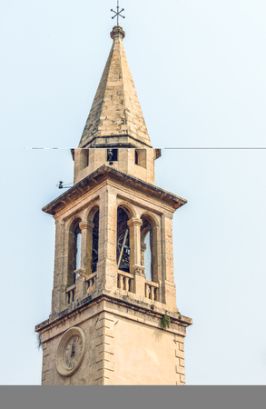 Saint Ivan Church in the old town of Budva, Montenegro.のeditorial素材