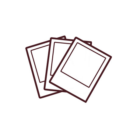 Illustration of photo frames on a white background. vector illustration.の写真素材