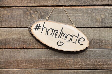 handmade sign for creative workの写真素材