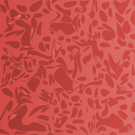 Bright red abstraction of a background with deformed shapes. Vector.のイラスト素材