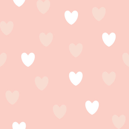 Seamless pattern with hearts on a pink background. Valentine's Day.のイラスト素材