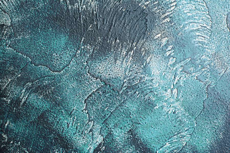 Blue concrete background with space for text
