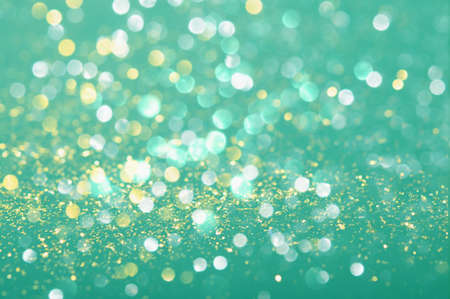 Abstract photo, blurred background in mint turquoise color with beautiful bokehの写真素材