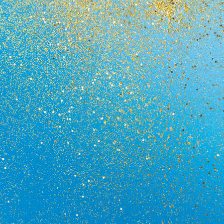Abstract composition. Blurred photo of glitter with beautiful bokeh in blue. Defocused light.の写真素材