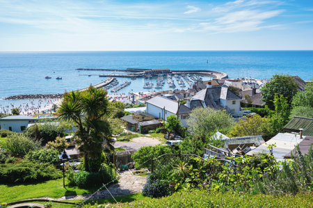 Lyme Regis, United Kingdom, Jurassic Coast in Dorsetの写真素材