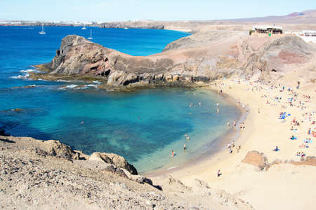 Papagayo beach, Playa Blanca, Canary Islands, Spainのeditorial素材
