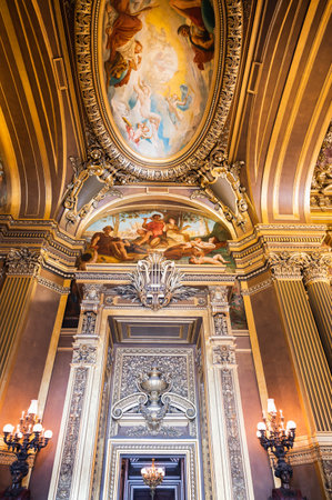 Paris, France - August 28 2022: Interior of Opera Garnier in Paris, which was built between...