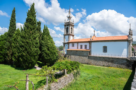 Church in Ponte de Lima, town in Northern Portugal near Viana do Casteloの写真素材