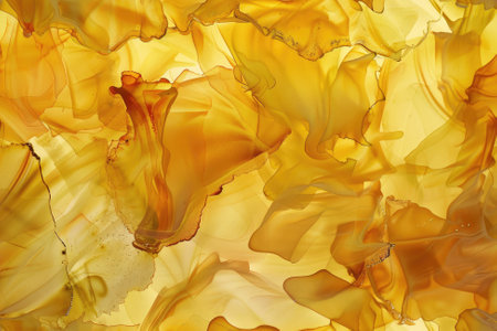 Beautiful alcohol ink style background in yellow. Template for invitation or creative backdrop, bannerの素材