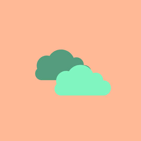 WALLPAPER BACKGROUND CLOUDS GREEN ILLUSTRATEDの写真素材