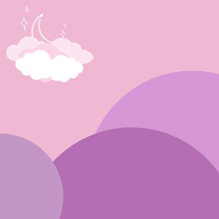 MOUNT WITH CLOUDS PURPLE AND PASTELSの写真素材