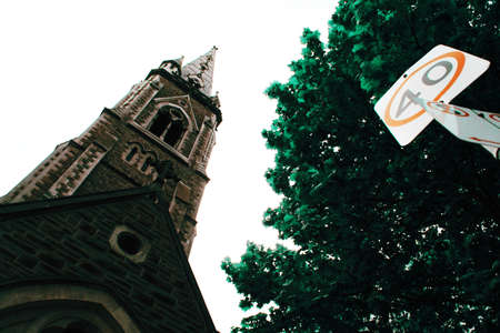 Cathedral in Melbourne cityの写真素材