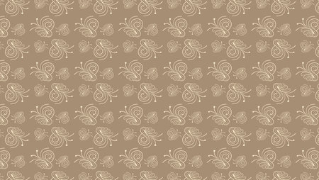 Abstract line shape flowers geometric motif basic pattern. Pastel boho background in minimalist. Suit for presentation, backgrounds, wallpapers, textiles, and fashion for your designs. Vector illustration.のイラスト素材