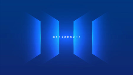 Blue square wall background. Overlap layer on spaceのイラスト素材