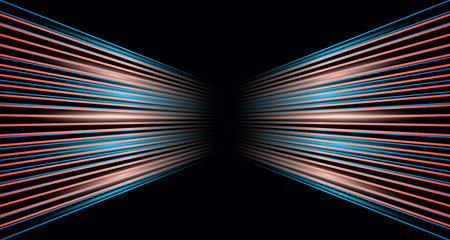 Abstract Neon Speed Lights Motion Background. Illustration Light Render Of Digital Technologyのイラスト素材