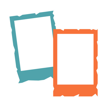 Vintage frames on white background. Design elements. Decorated bordersのイラスト素材