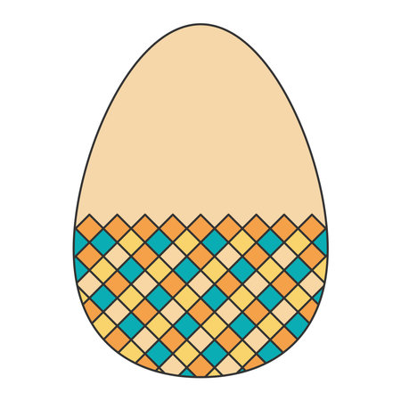 Easter eggs flat design on white background. decorative vector elementsのイラスト素材