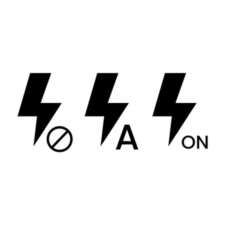 Camera Lightning symbol interface elementsのイラスト素材