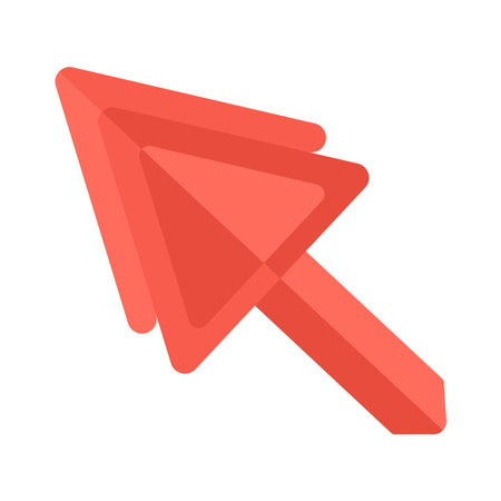 Red pointer cursor arrow modern style. Computer mouse clickのイラスト素材