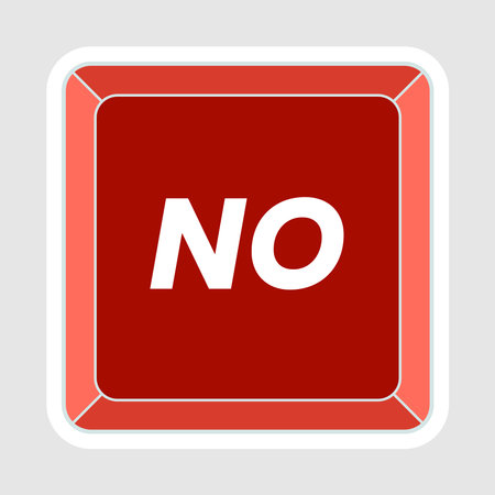 Red button no mark. Symbols red checkmark isolated on white backgroundのイラスト素材