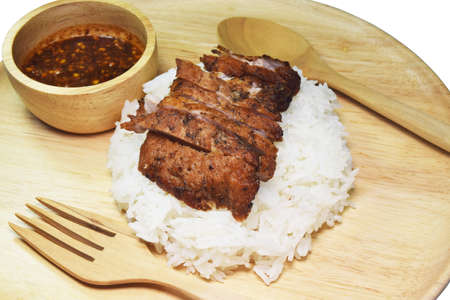 Pork Fried Rice Thai Food Isolatedの写真素材