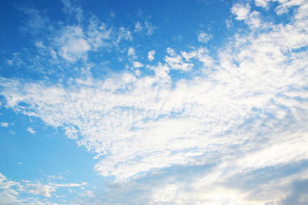Blue sky with white cloudsの写真素材